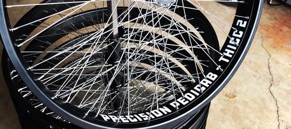 Precision Pedicab fat tire wheels