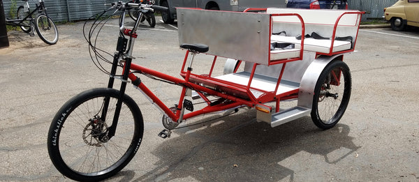 Six Passenger Pedicab with Cyclone motor Precision Pedicab